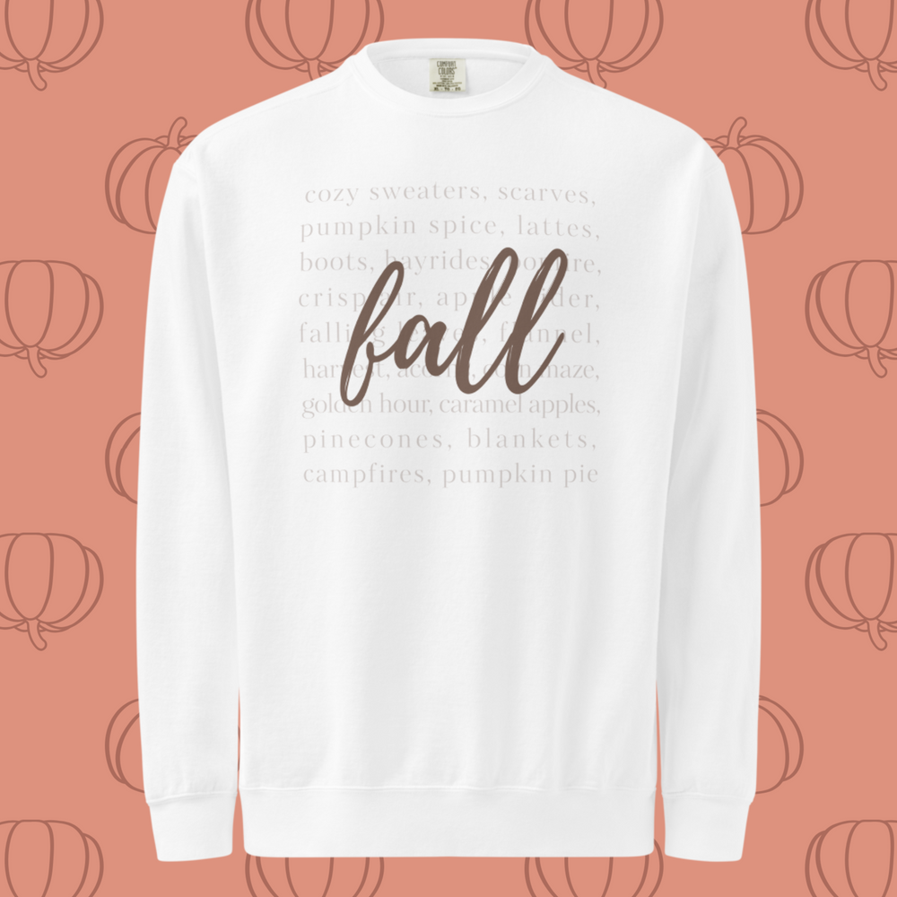 All Things Fall White Sweatshirt