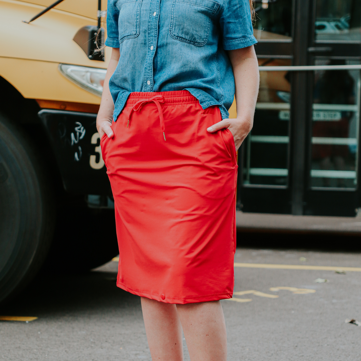 
                  
                    Red Classic Skirt
                  
                
